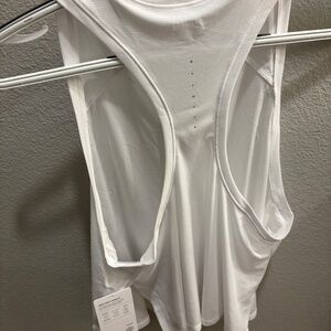NWT - Athleta White Grid Knit Singlet Tank